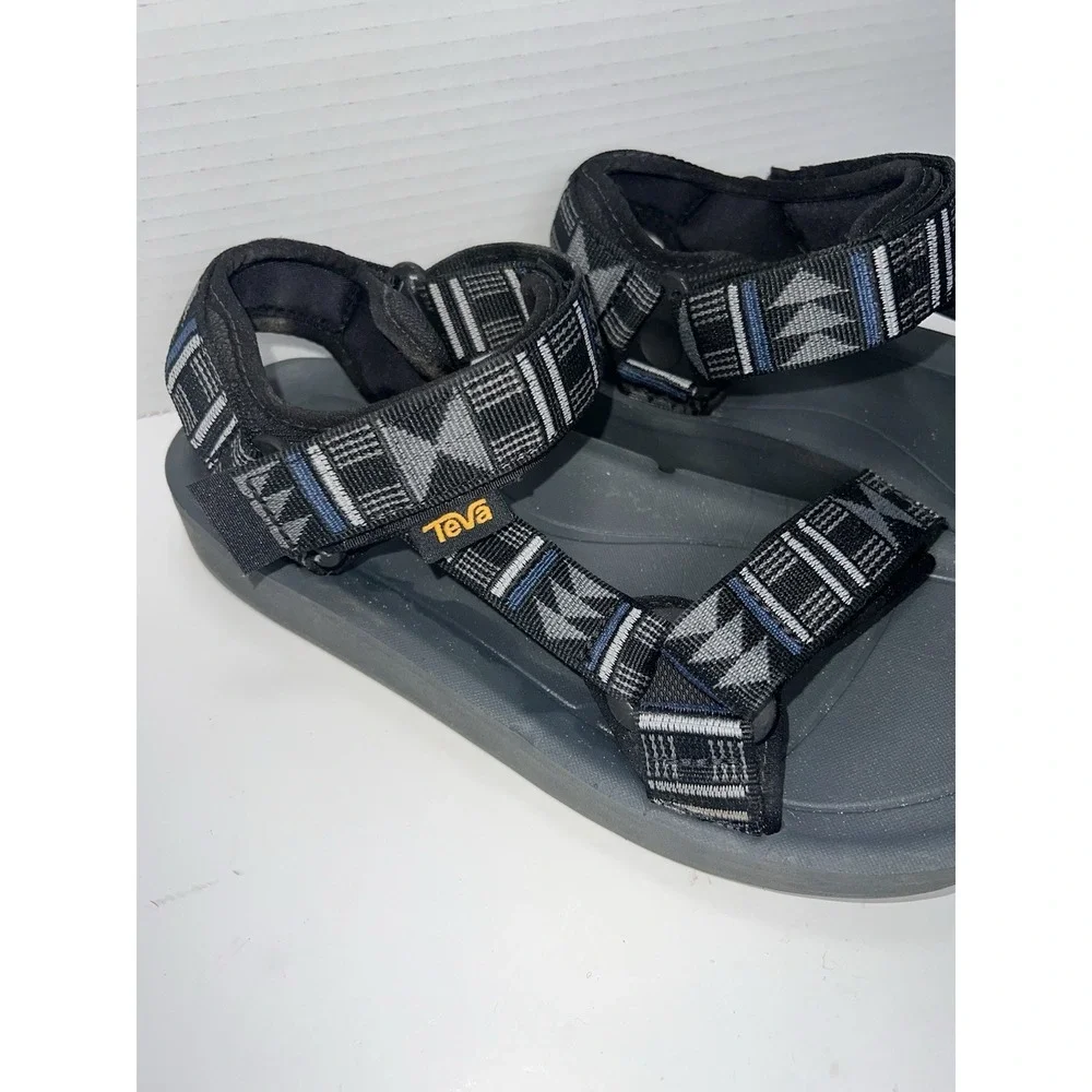 Teva Original Premier Mens Size S-M 8 Sandals Black Aztec Southwest Hiking Comfy